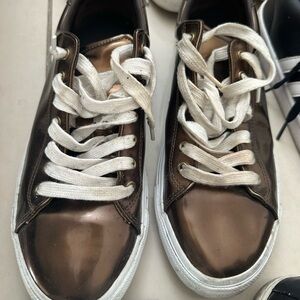 Metallic brown size 42(EU) made in Vietnam from ZARA